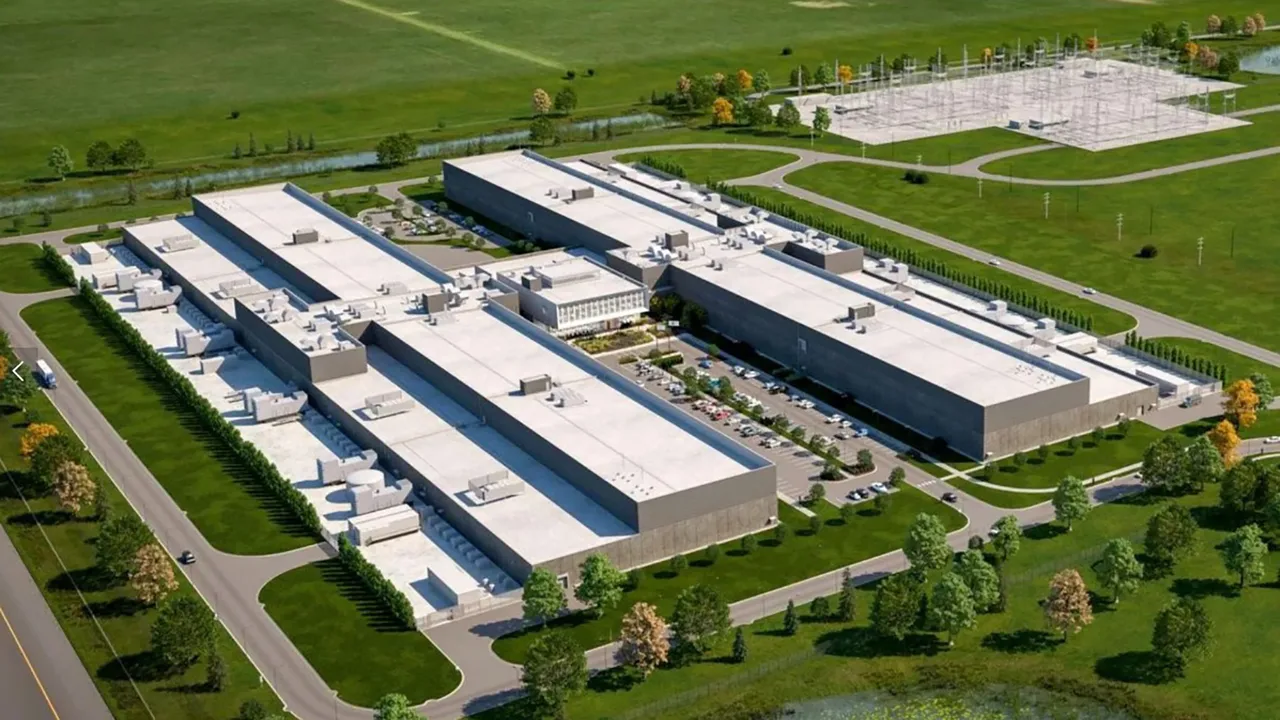 Aerial rendering of the Kingsboro data-center campus, North Carolina